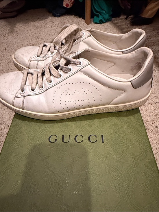 Gucciホワイトレザースニーカー 【公式通販】